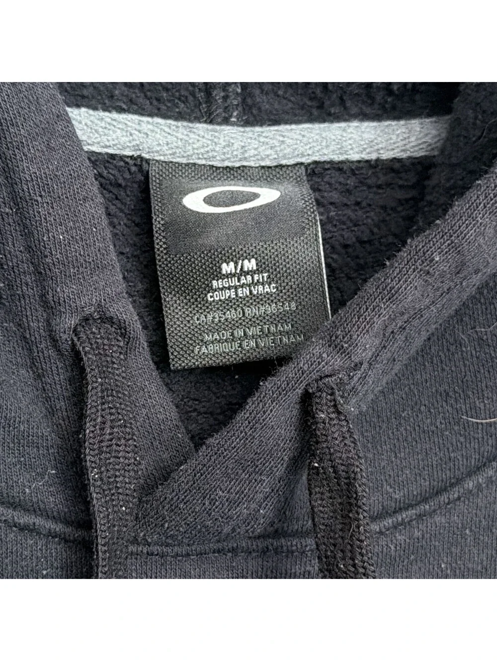 Oakley Hoodie Mens M Black Spell Out Logo Pullover Sweatshirt Skate Surf Y2K
